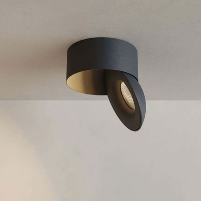 LED Aufbauleuchte schwarz/schwarz, 2700K, 10W, CRI90, dimmbar