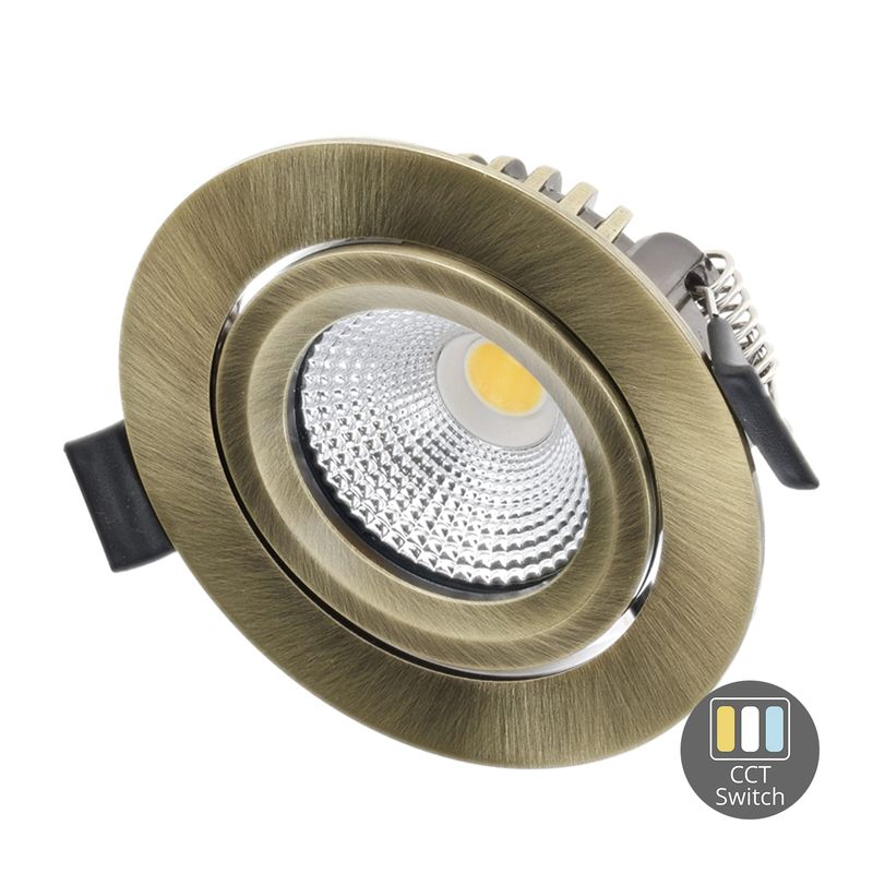 LED-EINBAUSTRAHLER SLIM 4W/6W DIMMBAR BRONZE CCT