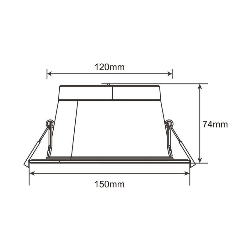 LED DOWNLIGHT 12W/10W/8W/6W Ø120-130MM DIMMBAR CCT