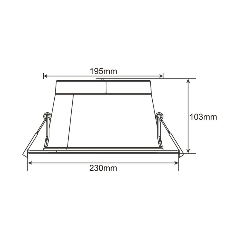 LED DOWNLIGHT 30W/25W/20W/15W Ø195-210MM DIMMBAR CCT