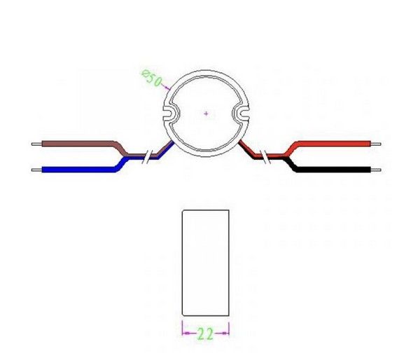 Netzteil 20W 24V/0.83A rund IP67