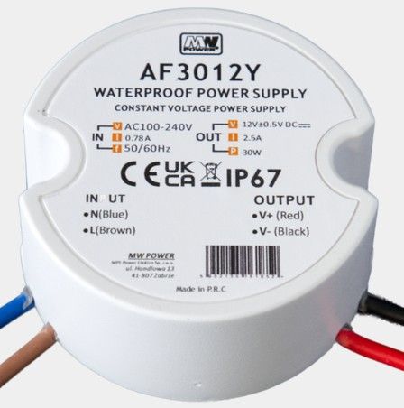 Netzteil 30W 24V/1.25A rund IP67