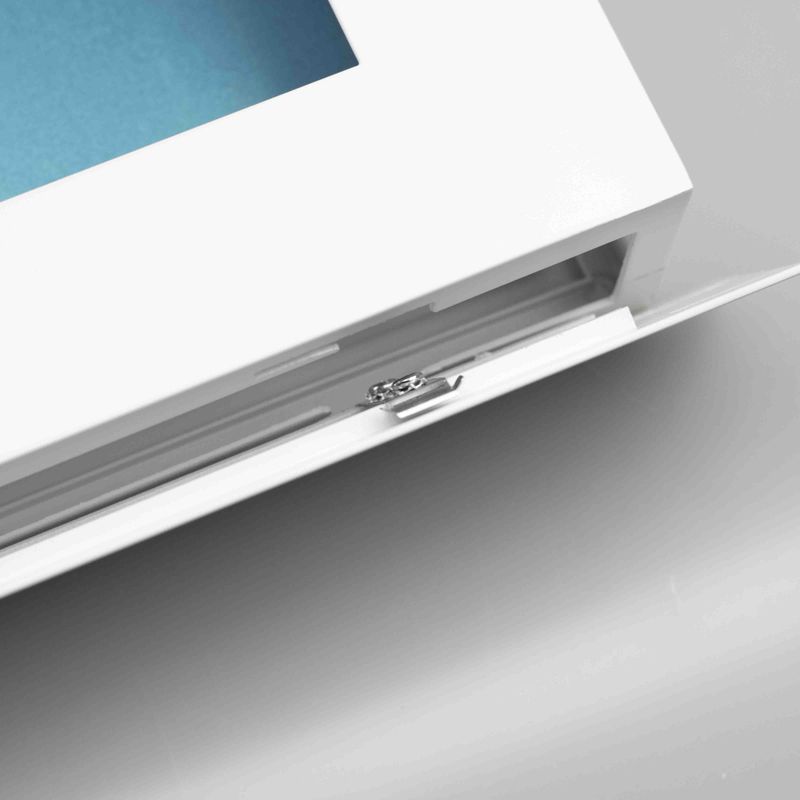 Aufbaurahmen für LED Panels 308x1550, weiß, Höhe 7cm, steckbare Schnellmontage
