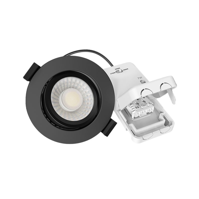 LED EINBAUSTRAHLER SLIM 5W-7W DIMMBAR SCHWARZ CCT IP65 500/700 Lumen