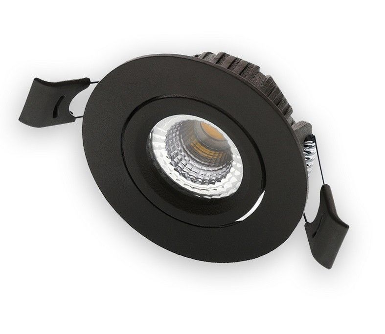 LED EINBAUSTRAHLER SLIM 5W DIMMBAR SCHWARZ CCT IP65 55MM