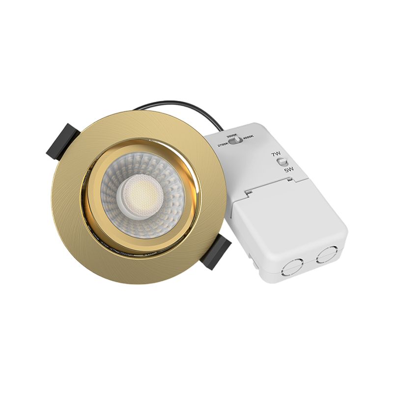 LED EINBAUSTRAHLER SLIM 5W-7W DIMMBAR MESSING CCT IP65 500/700 Lumen