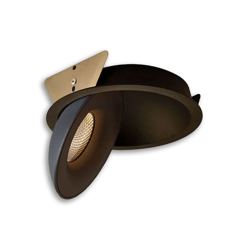 LED Einbauleuchte Sphere schwarz/schwarz, 2700K, 10W, CRI90, dimmbar
