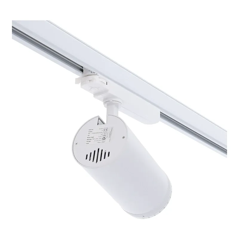 3-PHASEN RAILSPOT 15°-55° ZOOMBAR 20W/25W/30W  WEISS DIMMBAR CCT SCHALTER
