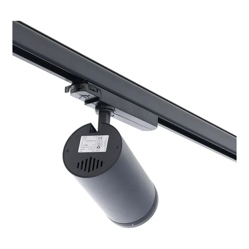 3-PHASEN RAILSPOT 15°-55° ZOOMBAR 20W/25W/30W  SCHWARZ DIMMBAR CCT SCHALTER