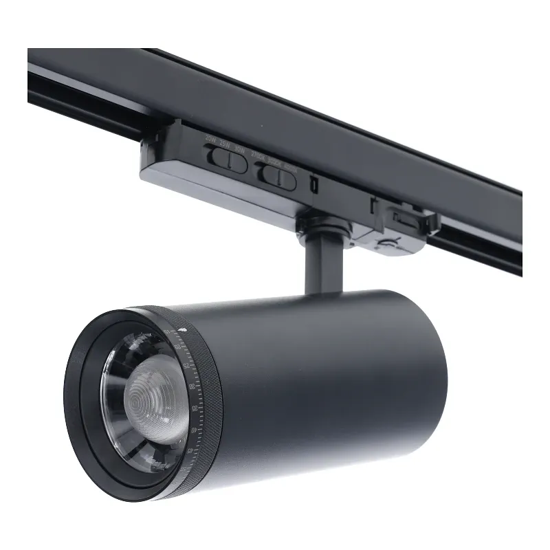 3-PHASEN RAILSPOT 15°-55° ZOOMBAR 20W/25W/30W  SCHWARZ DIMMBAR CCT SCHALTER