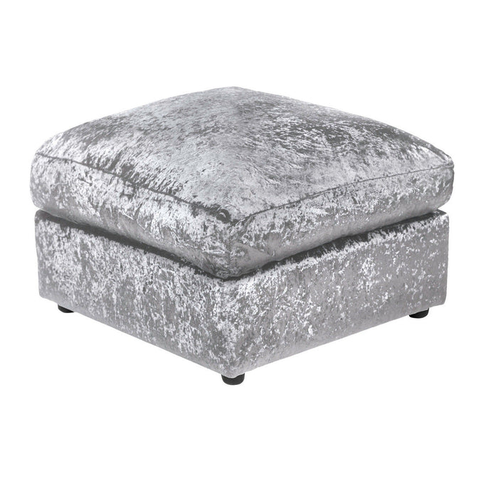 Crystal Crushed Velvet 4 Seater Corner Sofa- Right Side