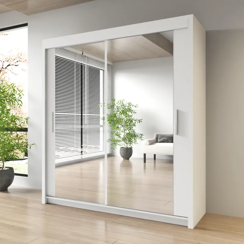 Sliding Mirrored Door Wardrobe - Milan