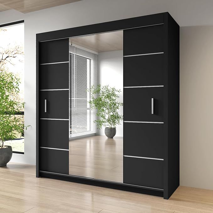 Sliding Mirrored Door Wardrobe - Oslo