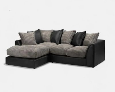 Danny L Shape Jumbo Cord 4 Seater Corner Sofa - Left Side side