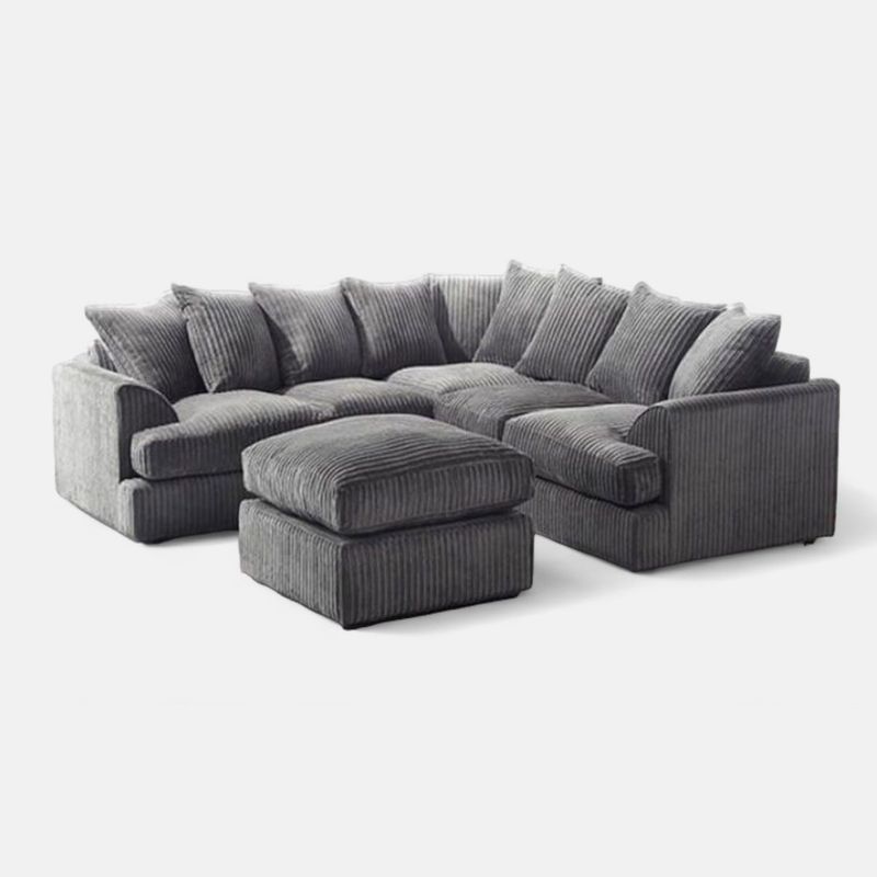 Manny Jumbo Cord 5 Seater Corner sofa