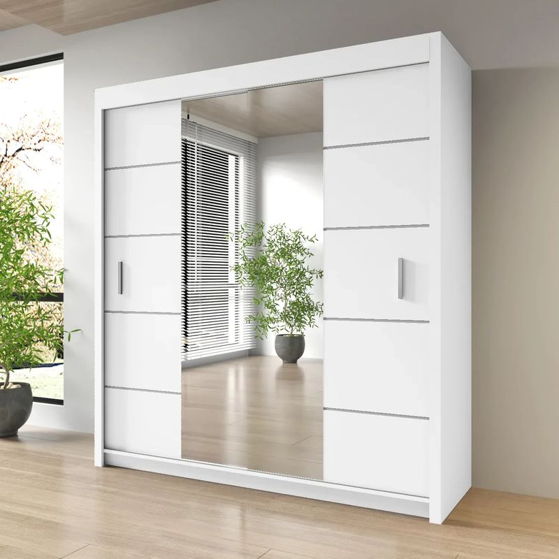 Sliding Mirrored Door Wardrobe - Oslo