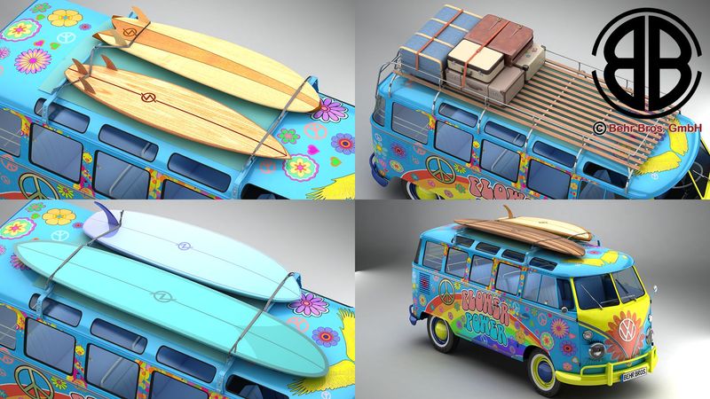 Volkswagen T1 Samba HIPPIE 1963 Accessories