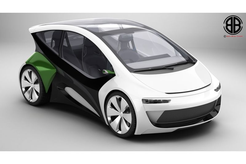 Generic Future EV Compact Car