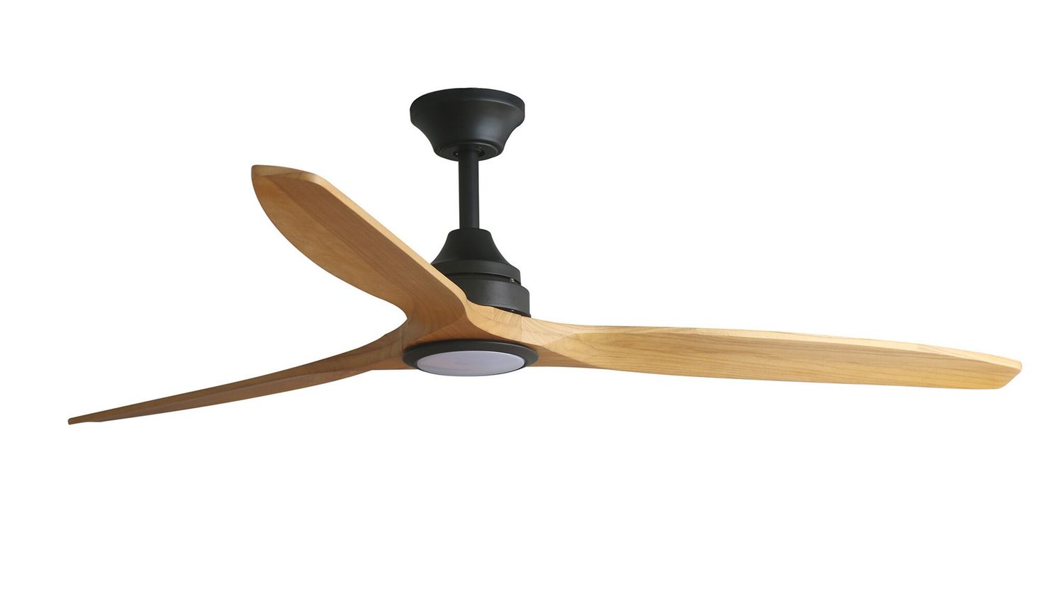 Alo 152cm Black-Maple Ceiling Fan with Light &amp; Remote Control by Faro