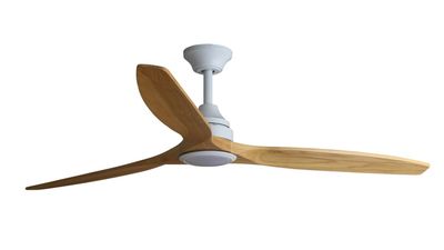 Alo 152cm White-Maple Ceiling Fan with Light &amp; Remote Control by Faro