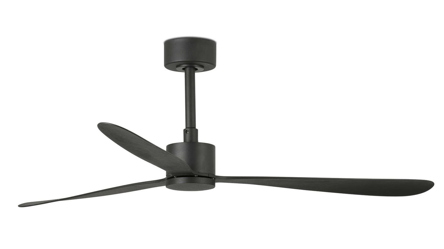 Amelia 132cm Black-Black Ceiling Fan with Remote Control by Faro