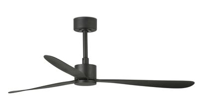 Amelia 132cm Black-Black Ceiling Fan with Remote Control by Faro