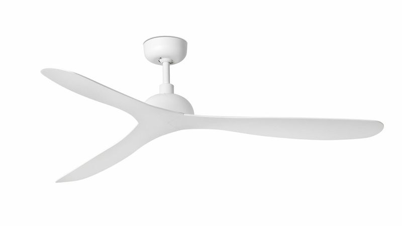 Gotland 132cm White-White Ceiling Fan with Remote Control by Faro