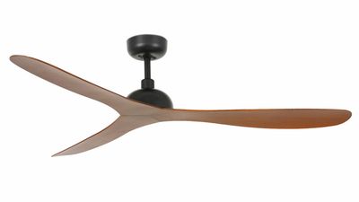 Gotland 132cm Black-Walnut Ceiling Fan with Remote Control by Faro