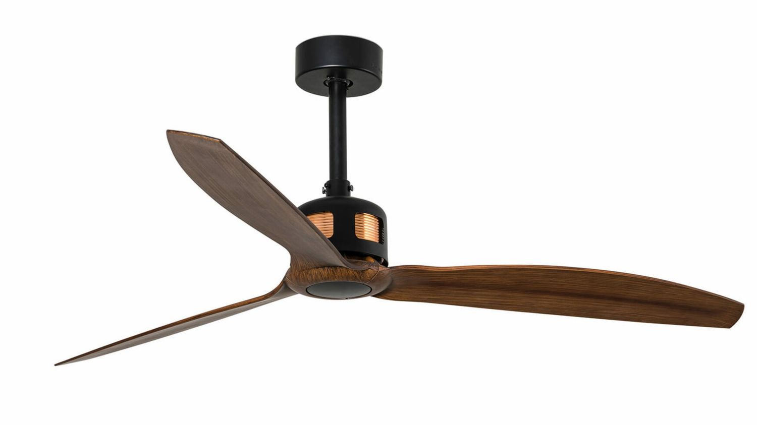 Copper 128cm Black-Walnut Ceiling Fan with Remote Control by Faro