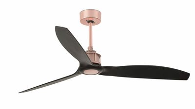 Just Fan 128cm Copper-Black Ceiling Fan with Remote Control by Faro