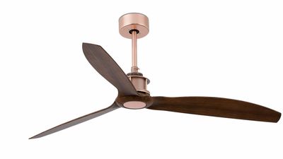Just Fan 128cm Copper-Walnut Ceiling Fan with Remote Control by Faro
