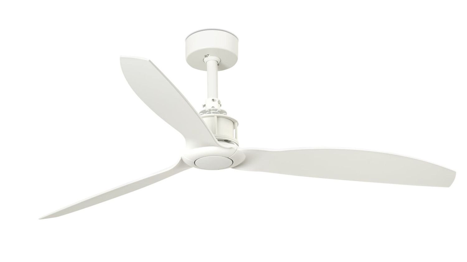 Just Fan 128cm White-White Ceiling Fan with Remote Control by Faro