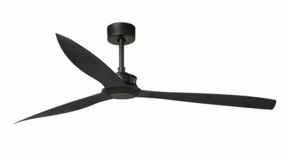 Just Fan 178cm Black-Black Ceiling Fan with Remote Control by Faro