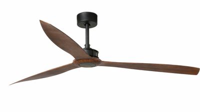Just Fan 178cm Black-Walnut Ceiling Fan with Remote Control by Faro