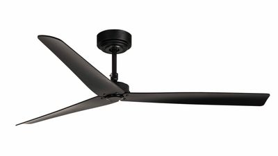 Milos 132cm Black-Black Ceiling Fan with Remote Control by Faro