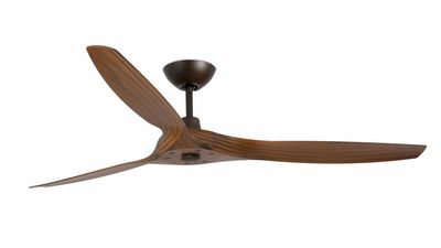 Morea 152cm Brown-Walnut Ceiling Fan with Remote Control by Faro