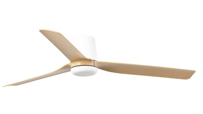 Punt Tub 130cm White-Maple Ceiling Fan with Remote Control by Faro