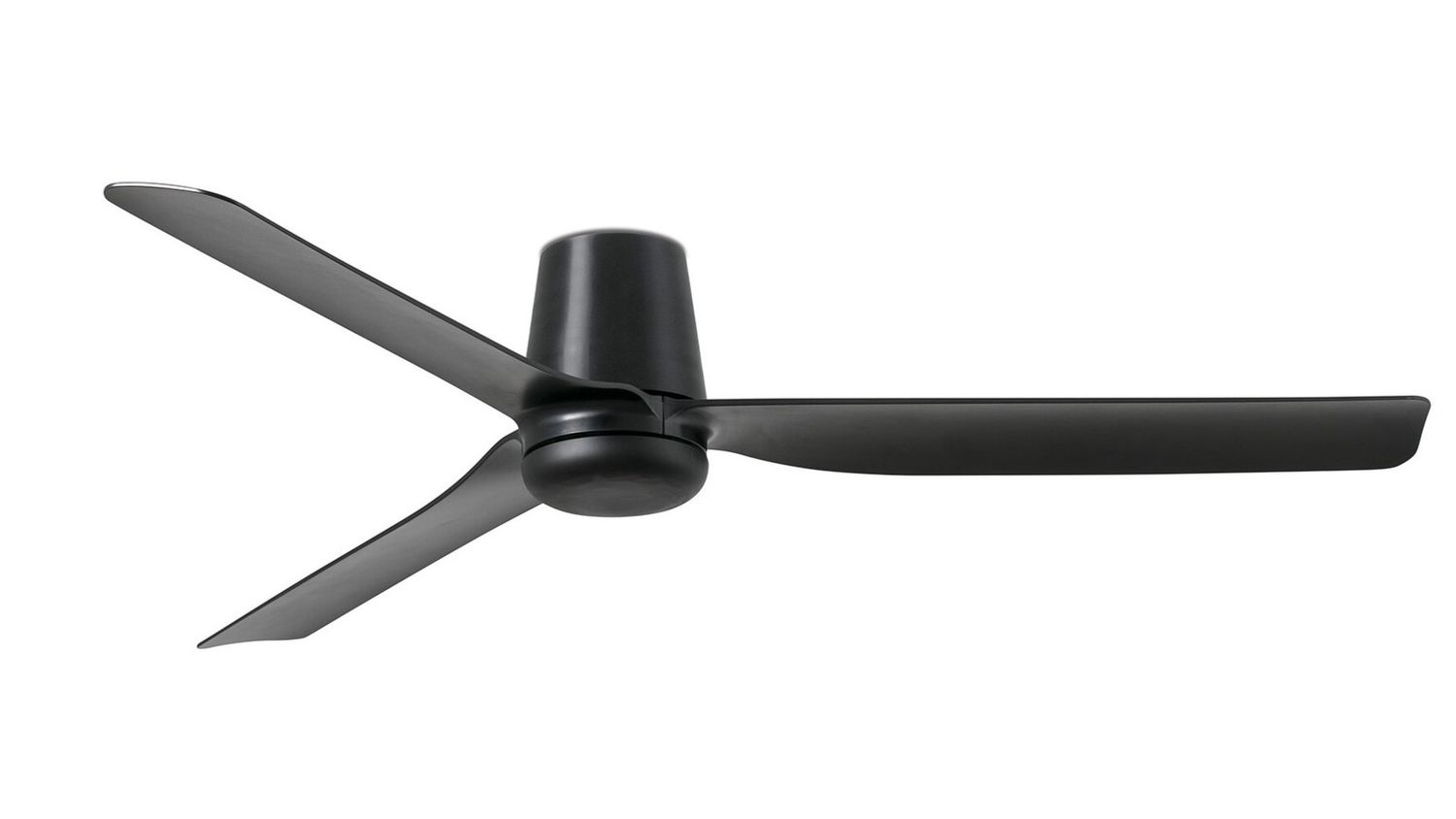 Punt Tub 130cm Black-Black Ceiling Fan with Remote Control by Faro