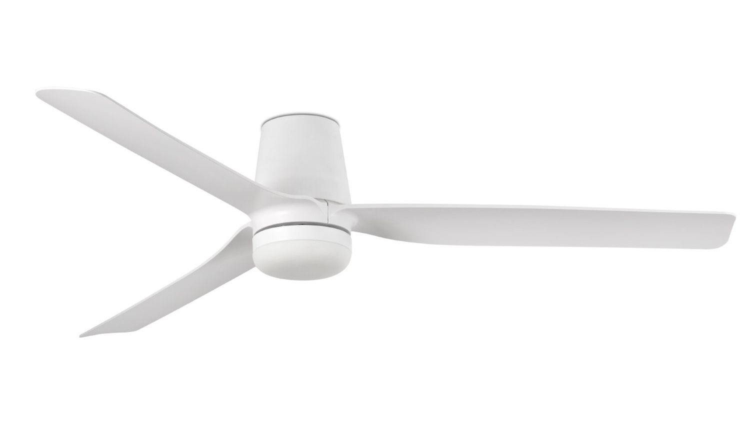 Punt Tub 130cm White-White Ceiling Fan with Light &amp; Remote Control by Faro