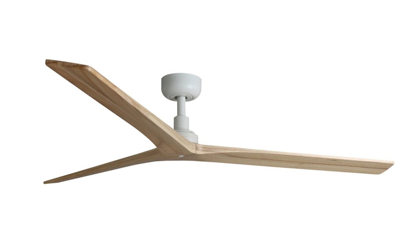 Klim 150cm White-Oak Ceiling Fan with Remote Control by Faro
