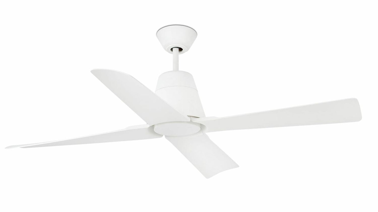 Typhoon 130cm White-White Ceiling Fan with Remote Control by Faro