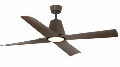 Typhoon 130cm Brown-Brown Ceiling Fan with Light &amp; Remote Control by Faro