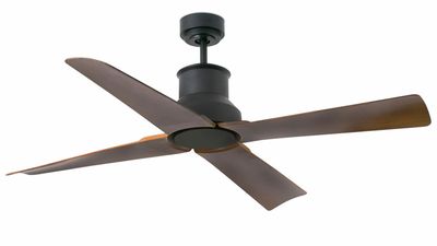 Winche 130cm Black-Brown Ceiling Fan with Remote Control by Faro