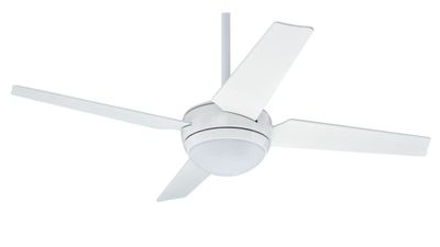 Sonic 132cm White-White Ceiling Fan with Light &amp; Remote Control by Hunter