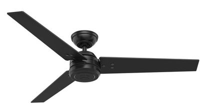 Protos 132cm Black-Black Ceiling Fan with Wall Control by Hunter