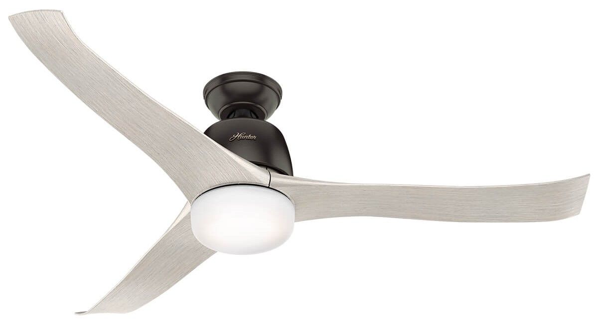Harmony 137cm Bronze-Oak Ceiling Fan with Light &amp; Remote Control by Hunter