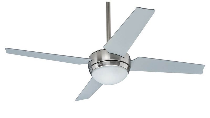 Sonic 132cm Nickel-Grey Ceiling Fan with Light &amp; Remote Control by Hunter