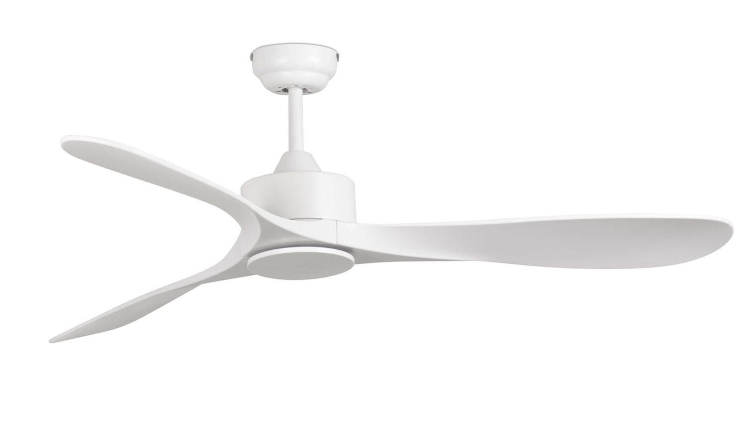 Luzon 132cm White-White Ceiling Fan with Remote Control by Faro