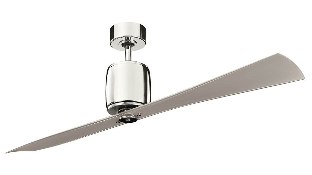 Ferron 152cm Nickel-Champagne Ceiling Fan with Remote Control by Kichler