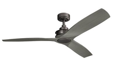 Ried 142cm Iron-Driftwood Ceiling Fan with Remote Control by Kichler